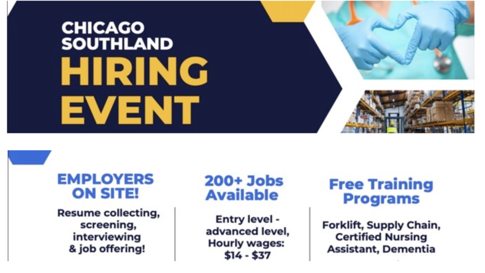 Chicago Southland Hiring Event Feb 2022