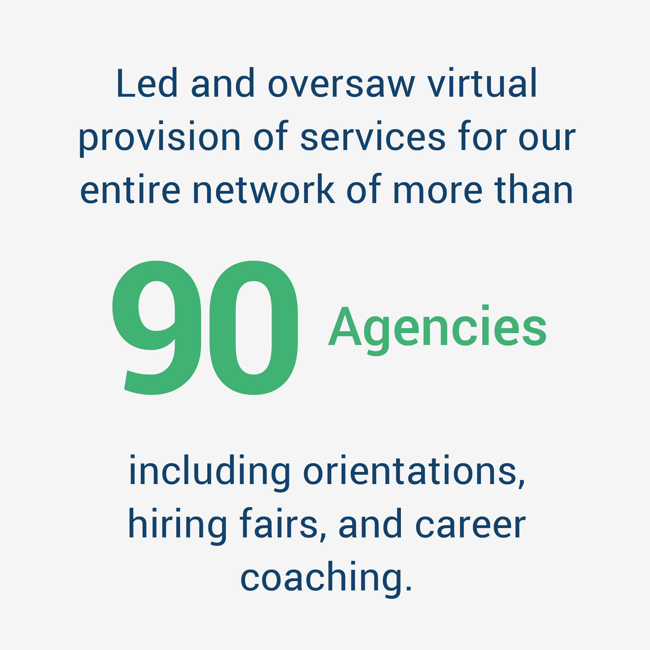 network of over 90 agencies